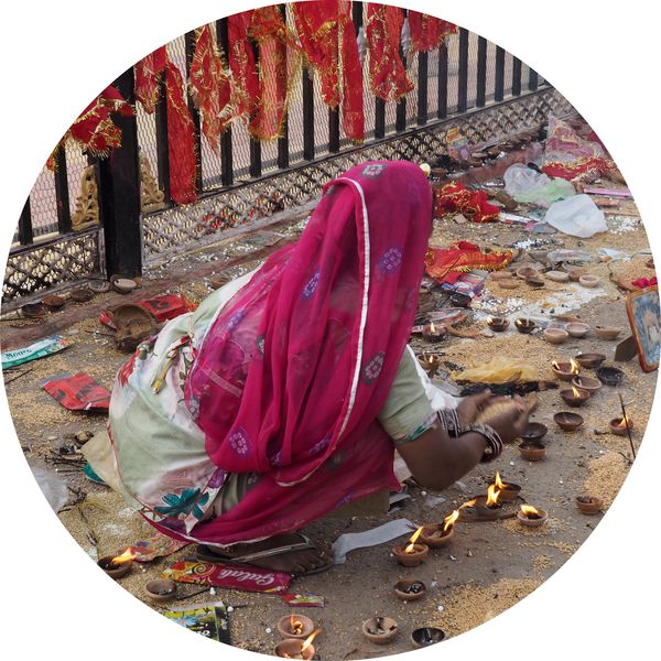 seller of seeds for rats, Deshnoke, Rajasthan • India